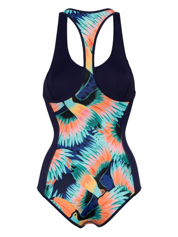 Neoprene T-Back One Piece | Tropical | Duskii Active