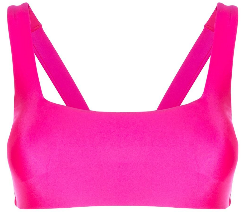 Jackie Square Neck Top | Neon Pink