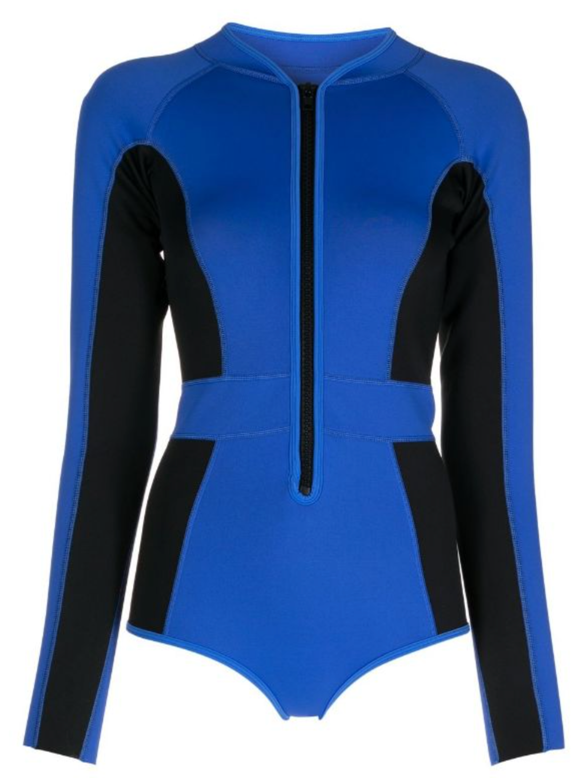 New Delfin Spa Neoprene Fitness Tankini Top - Black/ Blue - Large